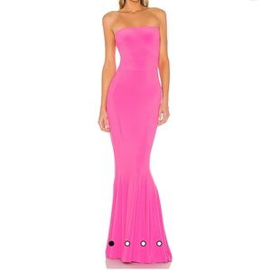 REVOLVE Strapless Fishtail Gown on Orchid Pink